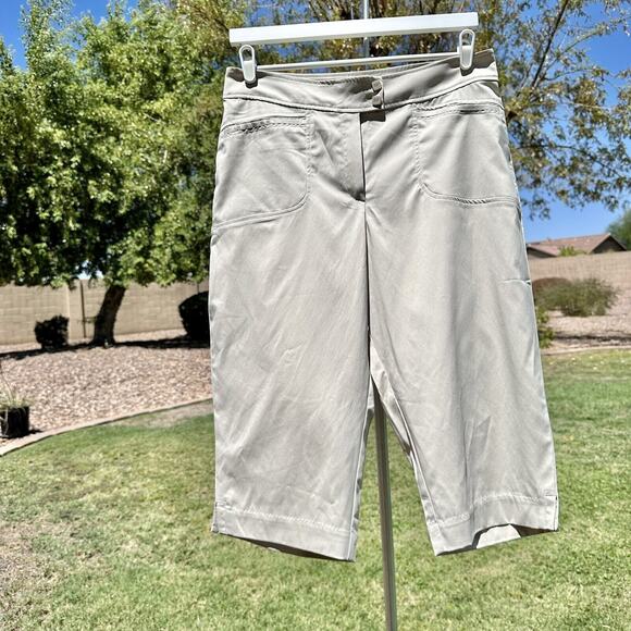 Tail Tech Women’s 17” Chino Golf ATHLEISURE Pedal Pusher Slant Pocket Size 10 - Picture 3 of 8